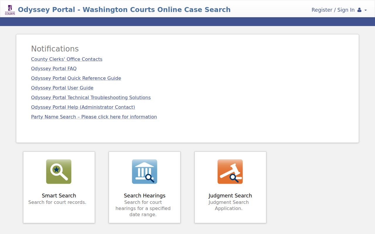 Yakima County Superior Court Odyssey case search